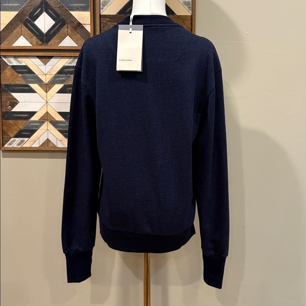 Icebreaker Women's Central Crew Neck Sweatshirt Cotton Merino Wool Small NWT - Picture 5 of 12
